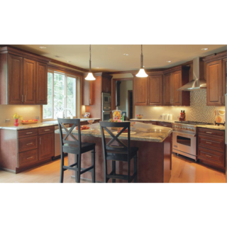 J&K Cabinetry M01 – Chocolate Maple Glazed