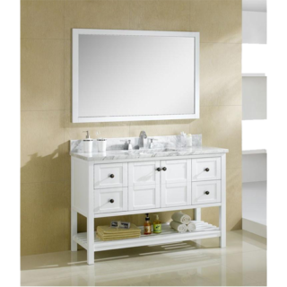 48 In. open shelf bathroom vanity set