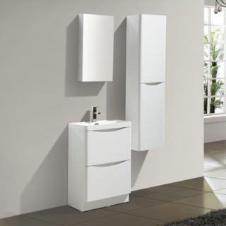 24″MODERN SINGLE SINK BATHROOM VANITY WHITE COLOR
