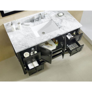 48 In. open shelf bathroom vanity set