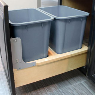 Double Pullout Waste Basket for B18