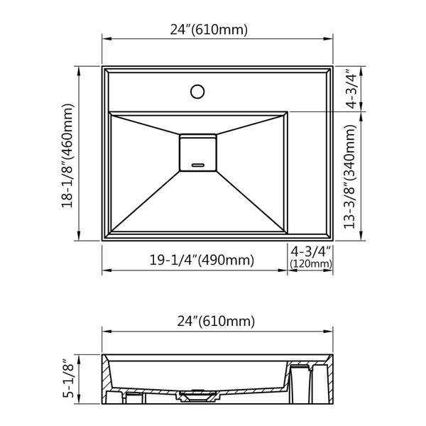 Modern Wall Mounted Bathroom Sink - Home Magic LLC