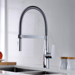 Modern kitchen Chrome Single Handle Pull-Down Spray Kitchen Faucet