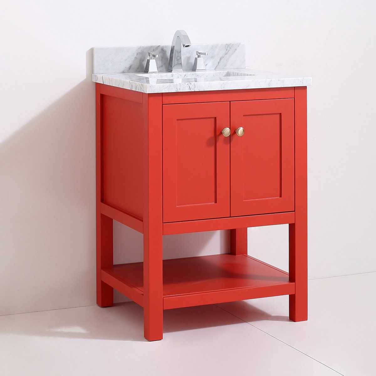 24 In. Nova Red Bathroom Cabinet - Home Magic LLC