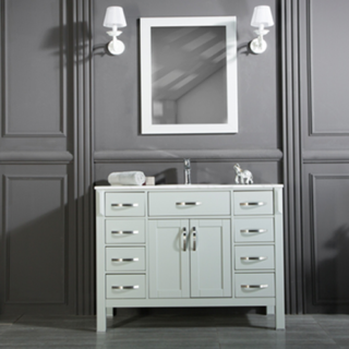 42 in. Fawna modern | contemporary white bathroom vanity