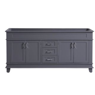 72″ Classic Double sink Vanity solid wood in Gray color