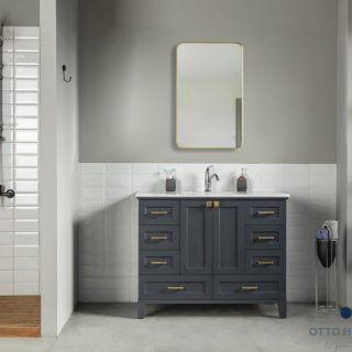 Paloma 42″ Dark Gray Bathroom Cabinet