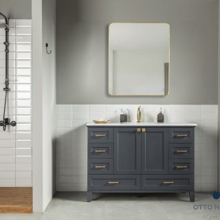 Paloma 48″ Dark Gray Bathroom Cabinet