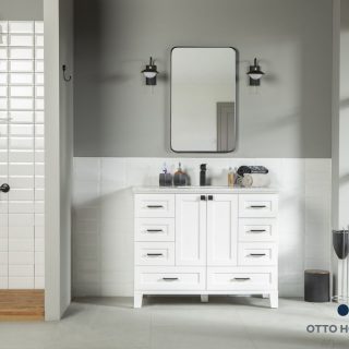 Paloma 42″ White Bathroom Cabinet