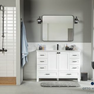 Paloma 48″ White Bathroom Cabinet