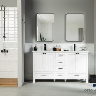 Paloma 60″ White Bathroom Cabinet