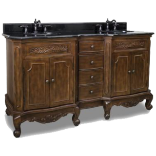 Nutmeg Clairemont Collection 60-7/8″ Dual Sink Bathroom Vanity