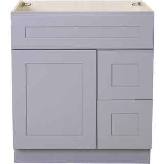 RTA Gray Shaker Maple Sink and 2 Drawer Base | 30″
