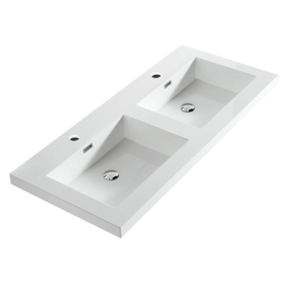 Shop 48″ White Glossy wall mounted vanity-4 Drawers