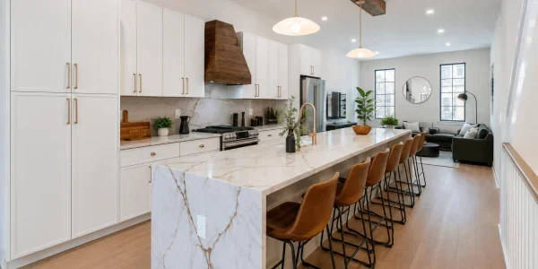 Floor-to-ceiling storage cabinets in a New Jersey kitchen