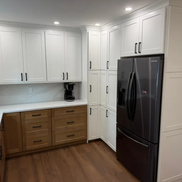Franklin Park NJ kitchen renovation with two-tone cabinets and storage