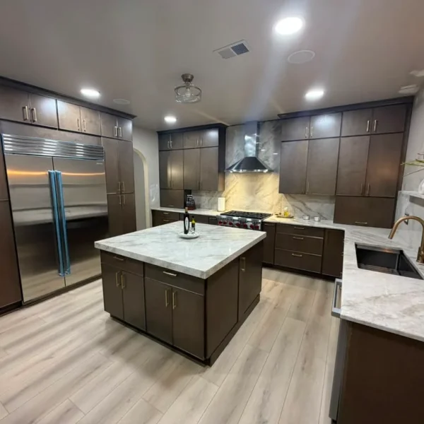 Manalapan kitchen renovation with floor-to-ceiling cabinets and open layout