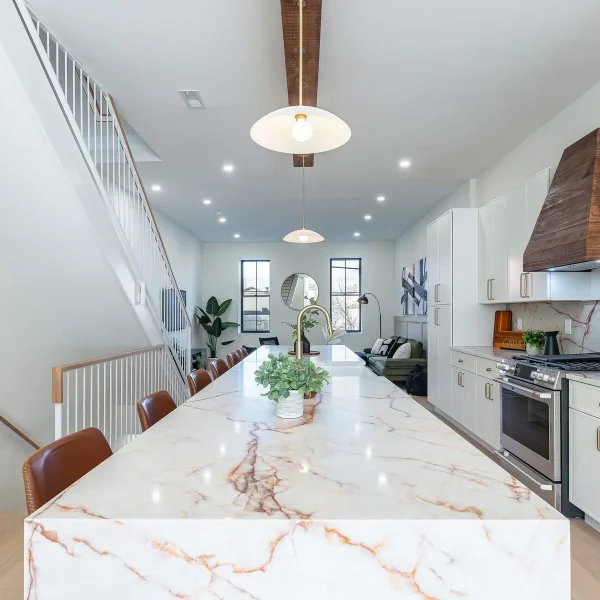 two-tone kitchen makeover cabinets by hm cabinetry nj